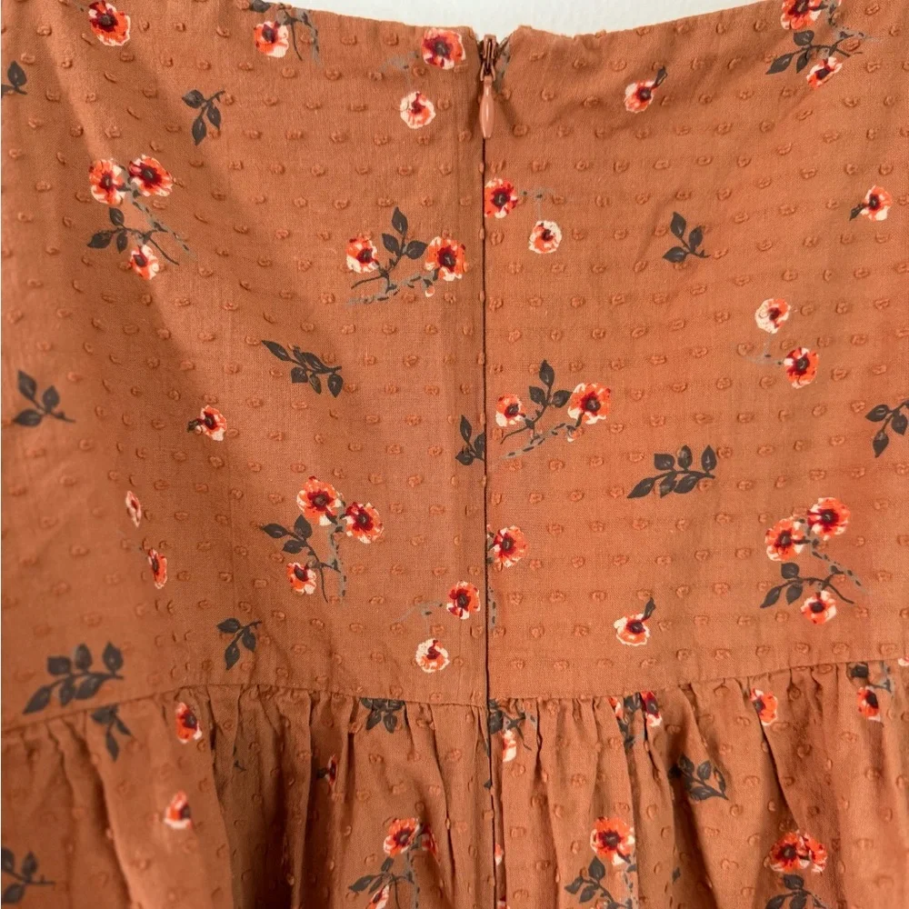Arula tan with floral print Floral Puff Sleeve Dress in size large/xl - Picture 7 of 15